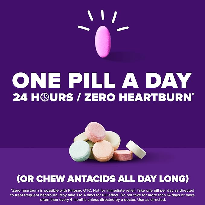 Prilosec OTC Omeprazole 20mg – 24-Hour Heartburn Relief, Acid Reducer