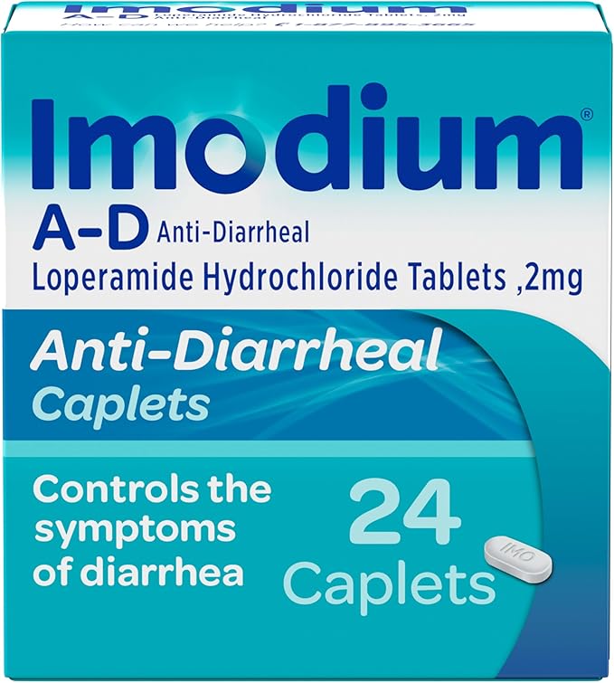 Imodium A-D Diarrhea Relief Caplets – 24 Count | Fast, Effective Anti-Diarrheal Medicine for Acute, Active & Traveler’s Diarrhea