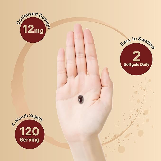 NatureBell Astaxanthin 12mg – Natural Microalgae Antioxidant for Skin, Eyes & Heart Health – Non-GMO, Gluten-Free – 240 Softgels (4 Month Supply)