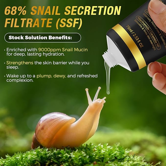 Snail Mucin Overnight Peel Off Mask – Intensive Hydrating & Firming, 2.53oz