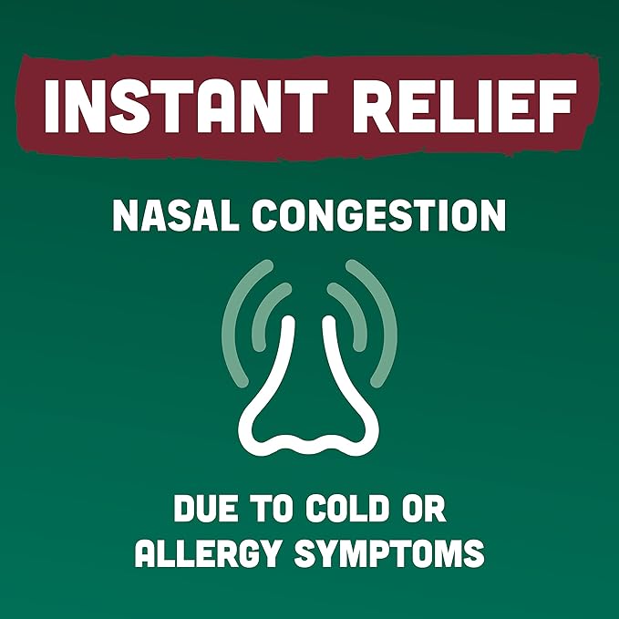 Afrin No Drip Severe Congestion Nasal Mist Spray – 12-Hour Non-Drowsy Decongestant with Menthol, Sinus Pressure Relief, 0.5 fl oz Twin Pack