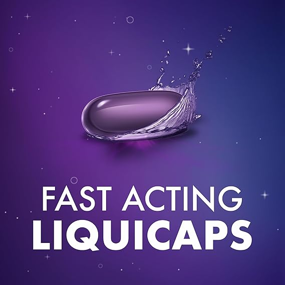 ZzzQuil LiquiCaps Sleep Aid – 25mg Diphenhydramine HCl – Non-Habit Forming Nighttime Sleep Support – 72 Count