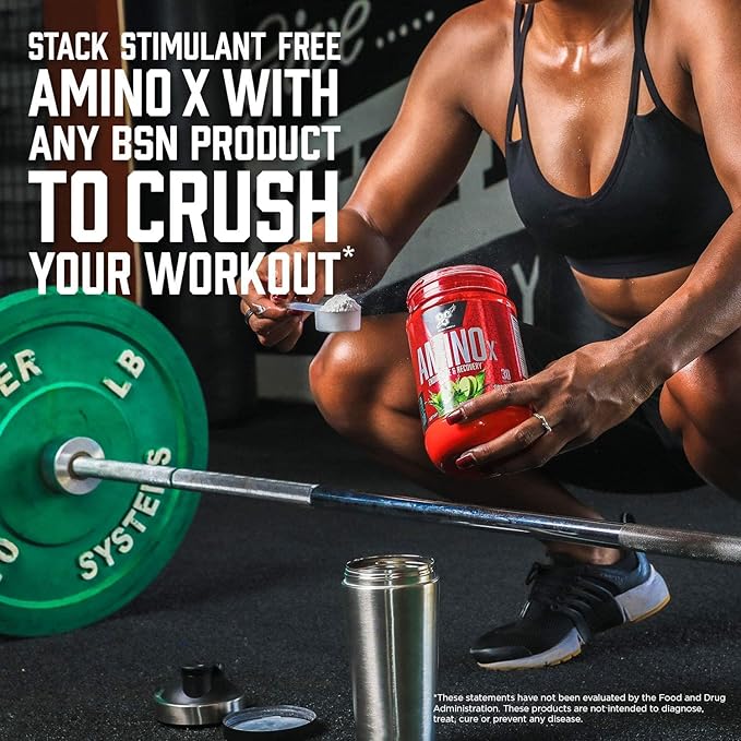 BSN Amino X Muscle Recovery & Endurance Powder – BCAAs, 10g Amino Acids, Keto Friendly, Caffeine Free, Grape Flavor, 30 Servings