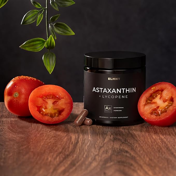Astaxanthin 24mg + Lycopene 50mg – Natural Carotenoids for Skin Pigmentation, Antioxidant, Eye & Immune Support – Non-GMO, Gluten-Free – 100% Natural