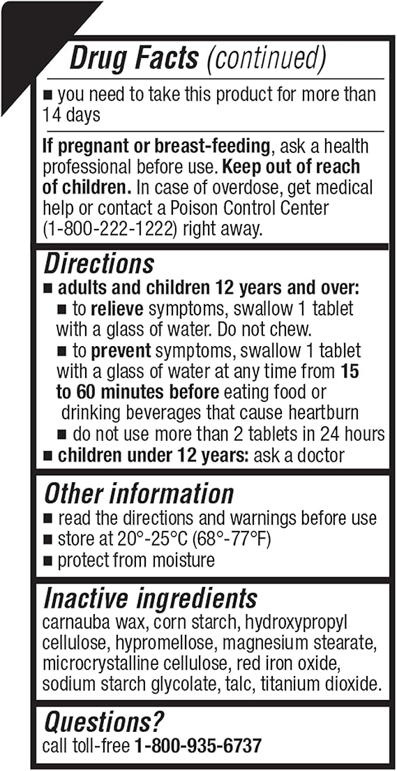 Magno-Humphries Famotidine 10mg Tablets – 90 Count – Acid Reducer for Heartburn & Indigestion Relief