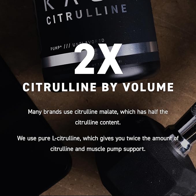 Kaged L-Citrulline Powder – Unflavored, 100 Servings, Nitric Oxide Booster for Enhanced Pumps & Muscle Vascularity