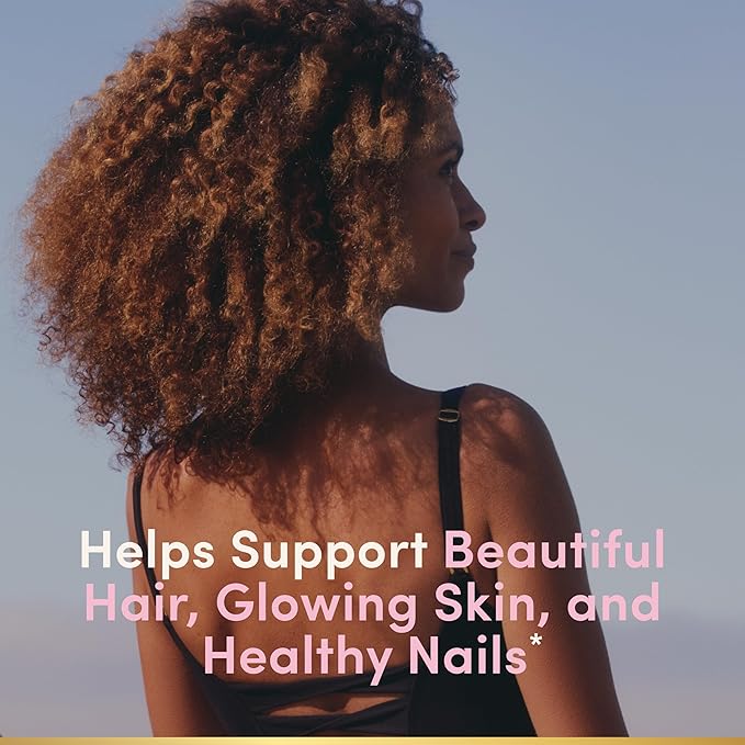 Nature’s Bounty Hair, Skin & Nails Gummies – 6000 mcg Biotin, Strawberry Flavor – Non-Stick Vegetarian, Gluten-Free, Non-GMO – 200 Gummies (100 Servings)