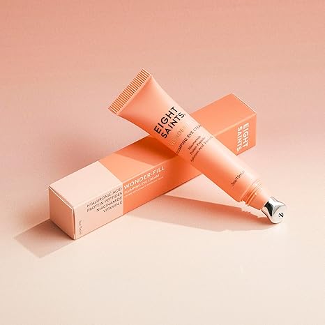 Eight Saints Wonder-fill Plumping Eye Cream – Natural & Organic, Anti-Aging, Under Eye Bags, Fine Lines, Peptides, 0.5 oz
