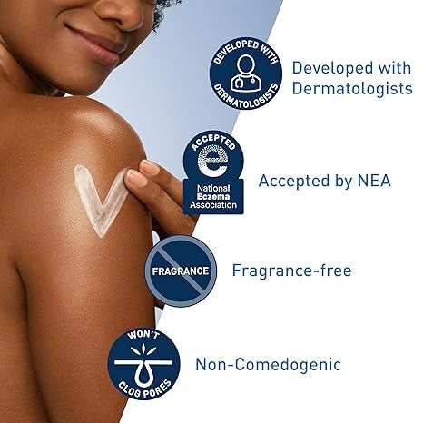 CeraVe Moisturizing Cream – Body & Face Moisturizer for Dry Skin – Hyaluronic Acid, Ceramides, Oil-Free, Fragrance Free – 19 oz