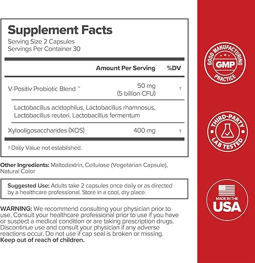 O Positiv URO Vaginal Probiotic for Women – pH Balance, Odor Control & Intimate Health – Prebiotics & Lactobacillus Blend – Vegan, Non-GMO – 60 Capsules