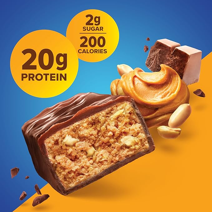 Pure Protein Bars, High Protein, Low Sugar, Gluten Free, Chocolate Peanut Butter, Nutritious Snack, 12 Count