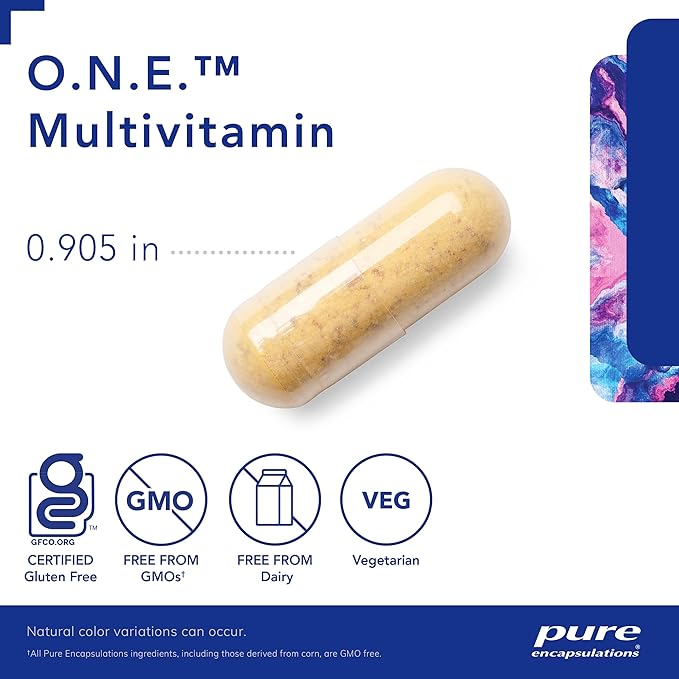 Pure Encapsulations O.N.E. Multivitamin – Once Daily, Antioxidant, Vision & Brain Support – 120 Capsules