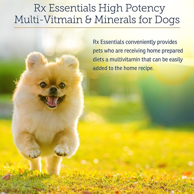 Rx Vitamins Essentials for Dogs - Daily Dog Multivitamin Powder - with Blue Spirulina for Dogs, Kelp Powder, and Milk Thistle for Dogs - Complete Dog Vitamins and Essential Minerals - 8 oz