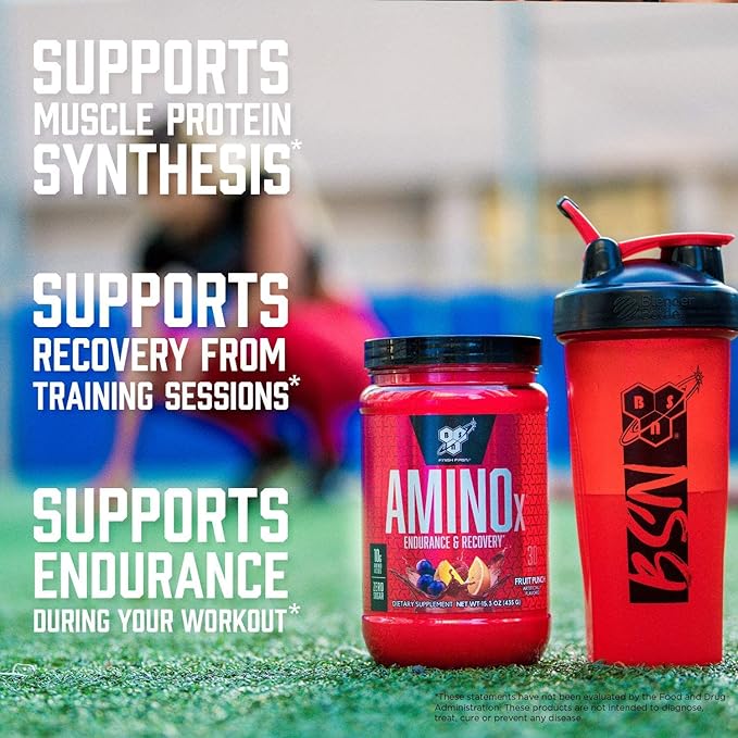 BSN Amino X Muscle Recovery & Endurance Powder – BCAAs, 10g Amino Acids, Keto Friendly, Caffeine Free, Grape Flavor, 30 Servings