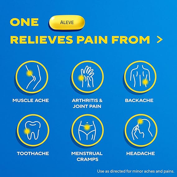 Aleve Gelcaps with Easy Open Cap – Naproxen Sodium 160 Ct – Arthritis & Pain Relief, 12-Hour Relief