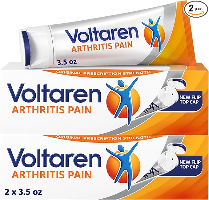 Voltaren Arthritis Pain Relief Gel with Diclofenac Easy Open Cap 100 g Tubes Pack of 2