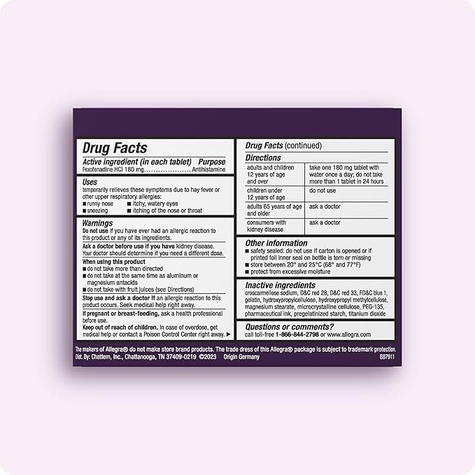Allegra 24-Hour Non-Drowsy Allergy Relief Gelcaps for Adults, 180mg Fexofenadine Antihistamine – 60 Count for Indoor and Outdoor Allergy Symptoms