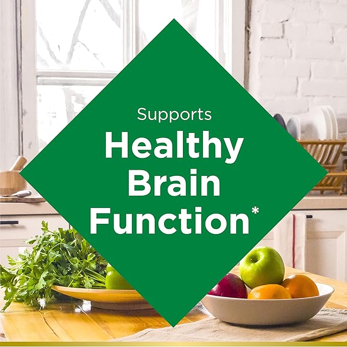 Nature's Bounty Ginkgo Biloba 60mg – Brain Function & Memory Support – Non-GMO, Gluten-Free – 200 Capsules