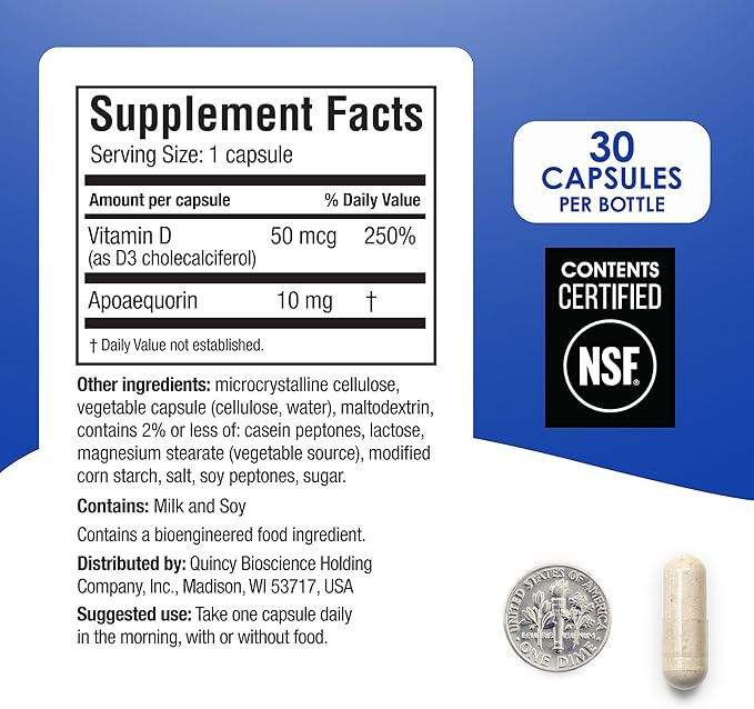 Prevagen Regular Strength 10mg Brain Supplement – Memory & Cognitive Support with Apoaequorin & Vitamin D – 30 Capsules + Stackable Storage Box