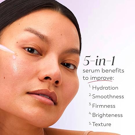 Olay Super Serum, Niacinamide, Vitamin C & E, Collagen Peptide, AHA, 5-in-1 Brightening Hydrating Firming Anti-Aging Serum, 1oz