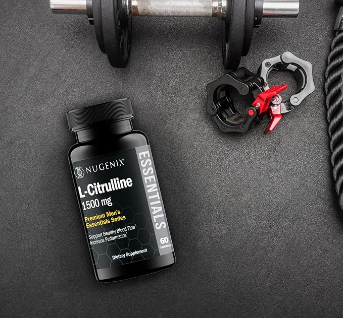 Nugenix Essentials L-Citrulline Supplement – 1500mg, 60 Capsules, Enhanced Blood Flow & Performance