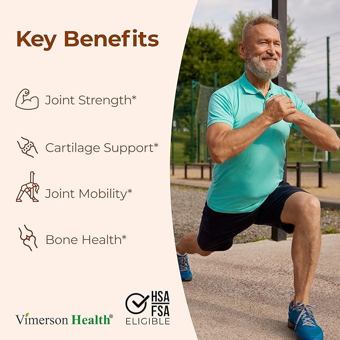 Glucosamine Chondroitin MSM with Turmeric & Boswellia – Joint Support for Cartilage, Flexibility & Mobility – Non-GMO, Gluten-Free – 90 Capsules