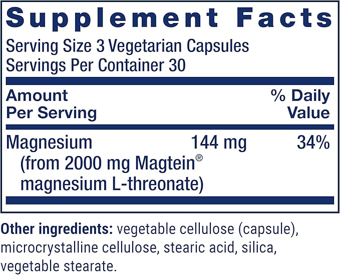 Life Extension Neuro-Mag Magnesium L-Threonate – Memory & Cognitive Support – 90 Vegetarian Capsules