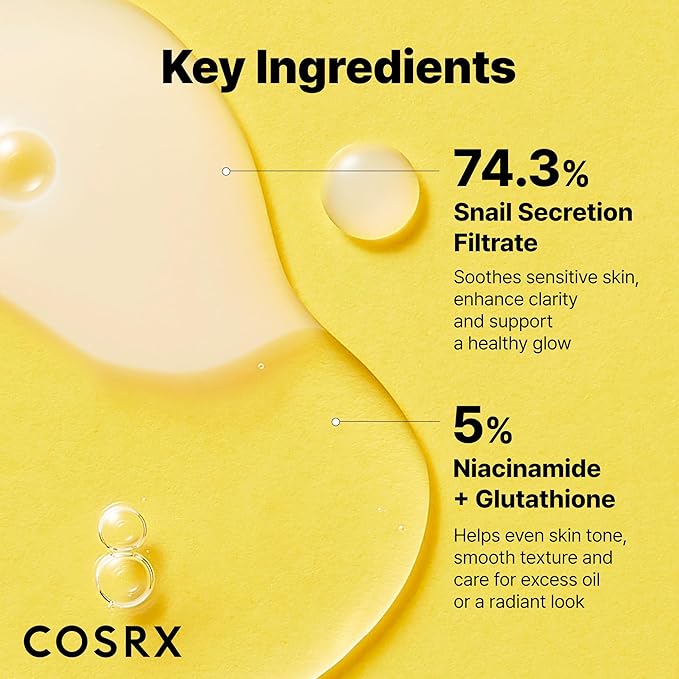 COSRX Niacinamide + Snail Mucin Dual Essence – Brightening Korean Serum