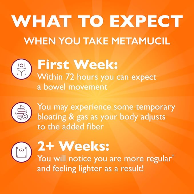 Metamucil Psyllium Husk Fiber Supplement – 3-in-1 Plant-Based Daily Digestive Health Support – Non-GMO, Gluten-Free – 300 Capsules