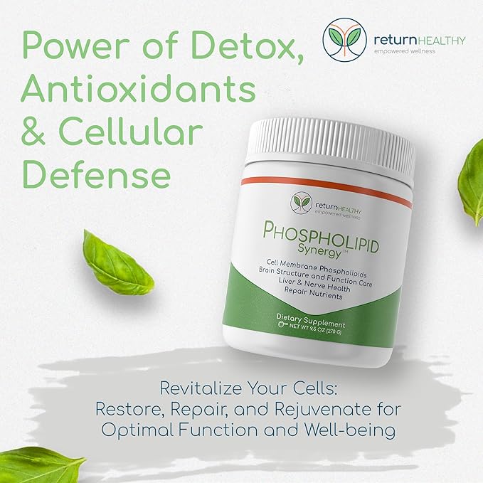 Phospholipid Synergy Powder – Cellular Repair, Brain & Liver Support – Natural Antioxidant for Memory, Focus & Detox – Non-GMO – 270g