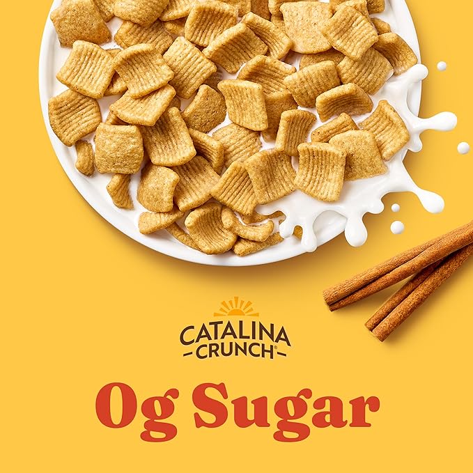 Catalina Crunch Protein Cereal – Cinnamon Toast, Sugar-Free, Gluten-Free, Keto Friendly, 9 oz Bag