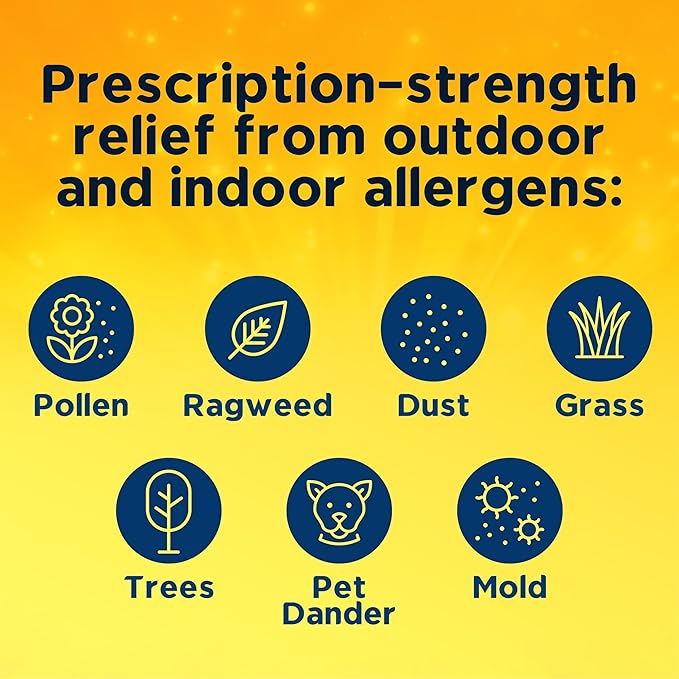 Xyzal 24 Hour Allergy Relief Tablets – Original Prescription Strength Antihistamine, Levocetirizine 5 mg, 55 Count