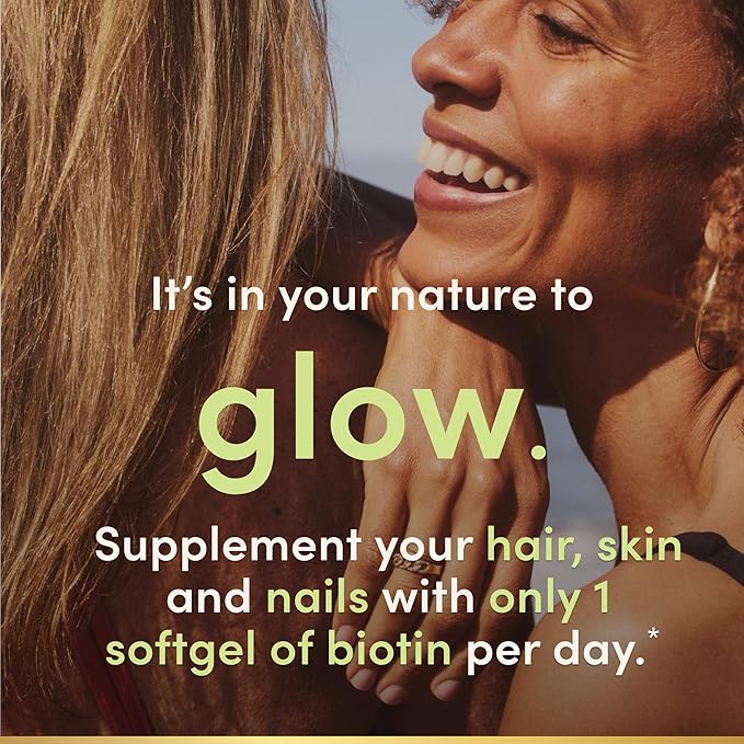 Nature’s Bounty Biotin 10,000 mcg – High Potency Hair, Skin & Nails Support – 120 Softgels – Beauty & Energy Supplement for Women & Men