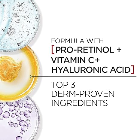L'Oreal Paris Revitalift Triple Power Eye Cream – Retinol, Hyaluronic Acid, Vitamin C, Wrinkles, Puffiness, Anti-Aging, 0.5 oz