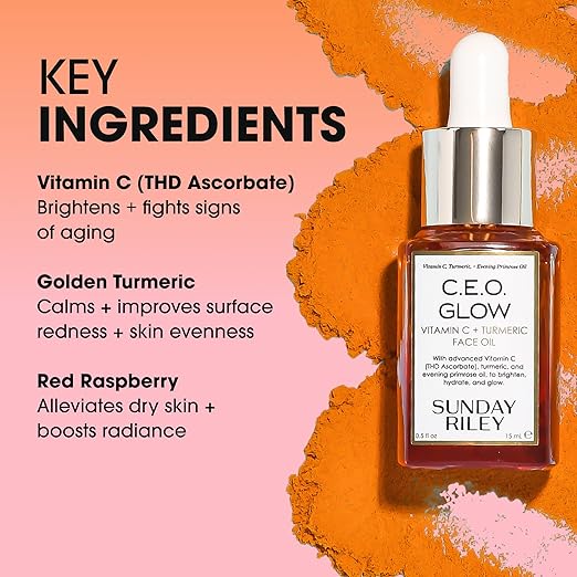 Sunday Riley C.E.O. Glow Face Oil – Vitamin C, Turmeric, Brightening Oil