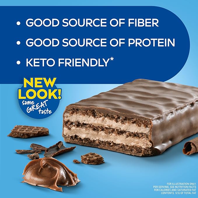 Atkins Chocolate Crème Protein Wafer Crisps – Keto Friendly, High Fiber, Low Sugar, Protein Dessert, 5 Count