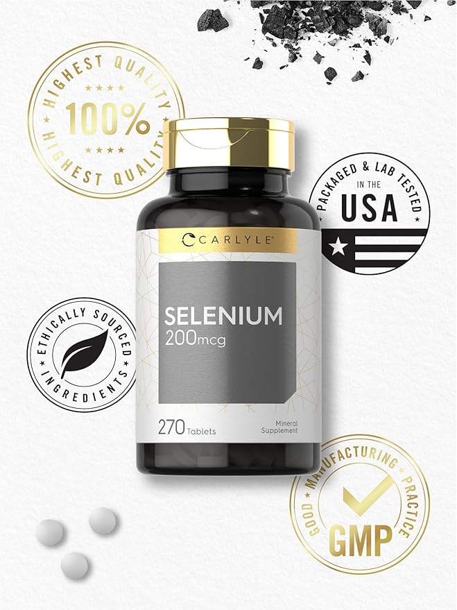Carlyle Selenium 200mcg – Antioxidant, Immune & Thyroid Support – 270 Vegetarian Tablets