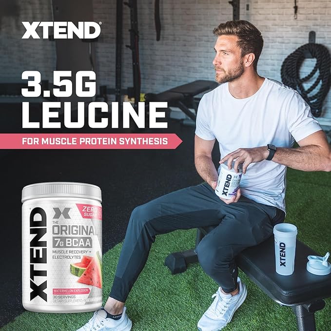 Xtend XTEND Original BCAA Powder – 7g BCAAs & 2.5g L-Glutamine, Sugar-Free, Post-Workout Muscle Recovery, 30 Servings