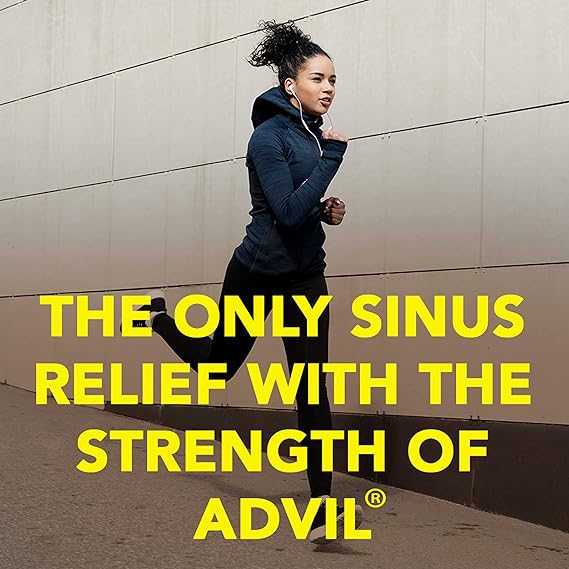 Advil Sinus Congestion & Pain Relief – 20 Tablets – Ibuprofen & Phenylephrine for Sinus Pressure, Aches & Fever