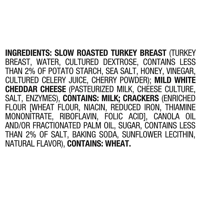 Oscar Mayer Bites Natural Slow-Roasted Turkey, White Cheddar & Cracker Trio – 3.3 oz Snack Tray
