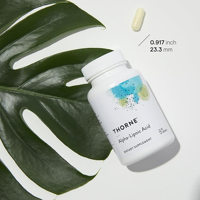 THORNE Alpha Lipoic Acid 300mg – Nerve, Liver & Cognitive Support – Antioxidant, Non-GMO, Gluten-Free, Soy-Free – 60 Capsules