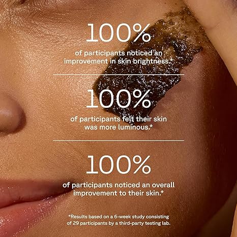 Acure Brightening Facial Scrub – Exfoliating Face Wash with Sea Kelp & French Green Clay, Vegan, Paraben-Free, 4 fl oz