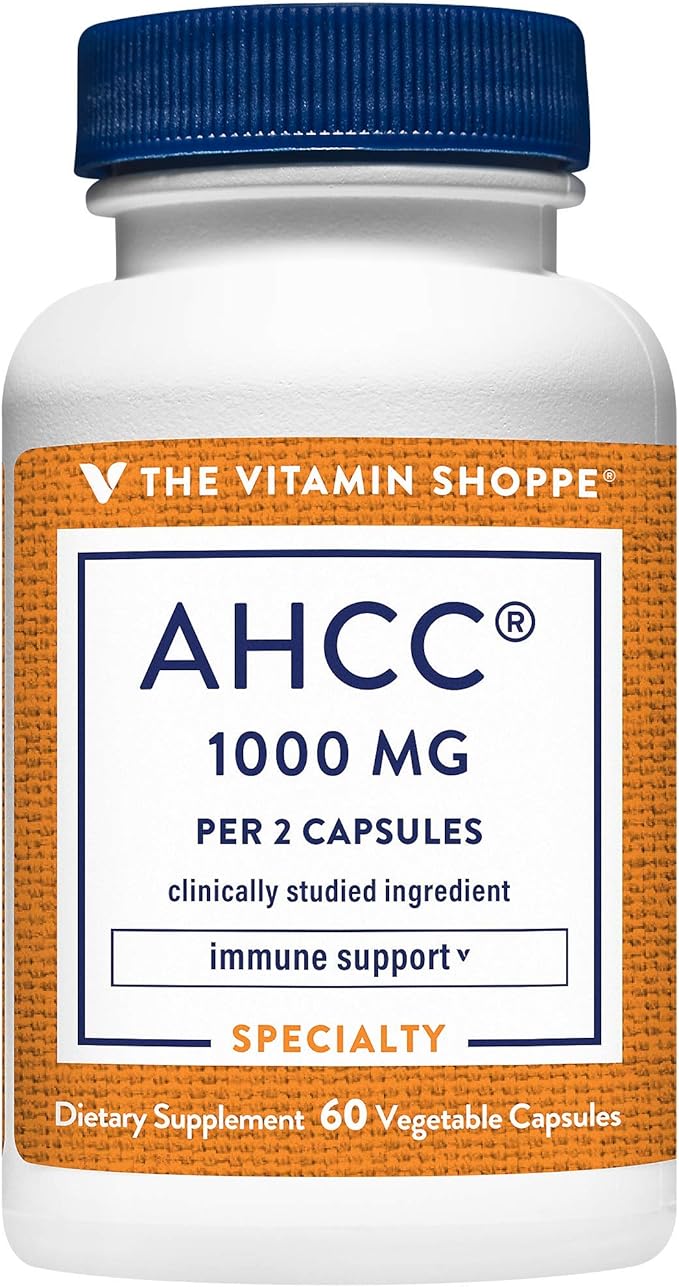The Vitamin Shoppe AHCC 500mg – Immune & NK Cell Support – 60 Vegan Capsules