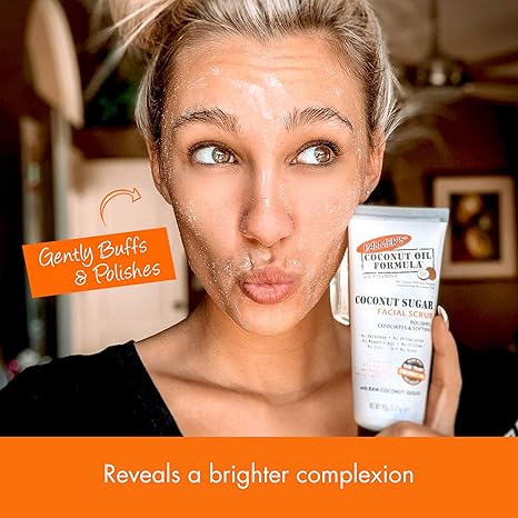 Palmer’s Coconut Oil Sugar Facial Scrub – Gentle Exfoliating, Hydrating & Calming – With Chamomile – 3.17 oz