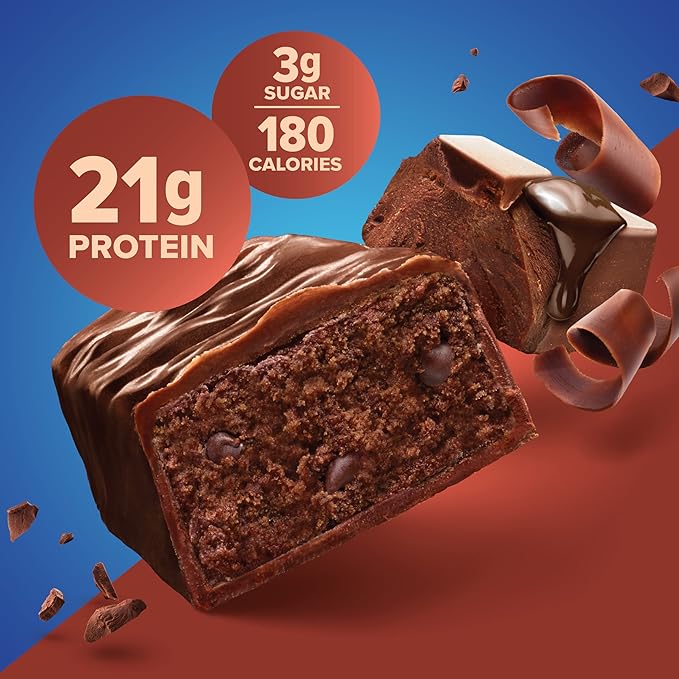 Pure Protein Bars, Chocolate Deluxe – High Protein, Low Sugar, Gluten Free, Nutritious Snack, 12 Count