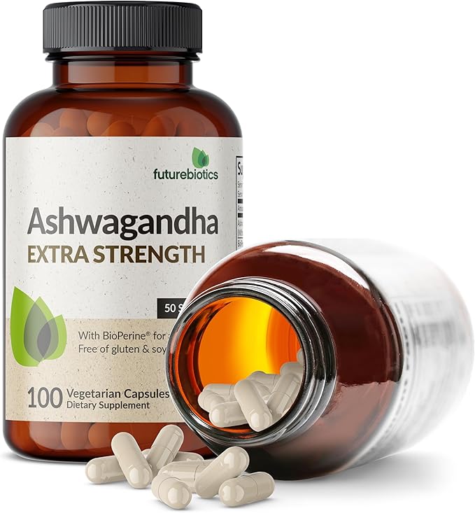 Futurebiotics Ashwagandha Extra Strength – Stress & Mood Support with BioPerine® – 150mg 20:1 Extract – Non-GMO, 100 Vegetarian Capsules