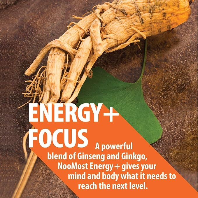Authentic Korean Red Panax Ginseng with Ginkgo Biloba – Energy & Focus Supplement – Non-GMO, Gluten-Free, Vegan – 120 Capsules – For Men & Women