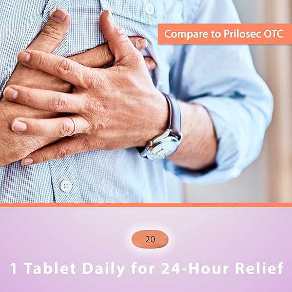 Curist Omeprazole 20mg Tablets (42 Count | 3 x 14-Day Courses) – Delayed-Release Acid Reducer for Frequent Heartburn & Acid Reflux Relief – Once-Daily OTC Treatment
