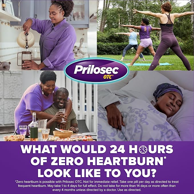 Prilosec OTC Omeprazole 20mg – 24-Hour Heartburn Relief, Acid Reducer