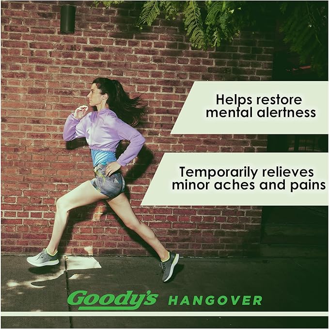 Goody's Hangover Powders for Pain Relief and Mental Alertness Berry Citrus Flavor 16 Dissolvable Packets